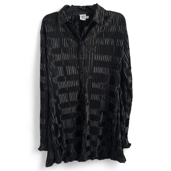 Princess Polly Dresses & Skirts - PRINCESS POLLY Black Textured Shirt Dress Avant Garde Fairy Goth Whimsigoth Sz 8